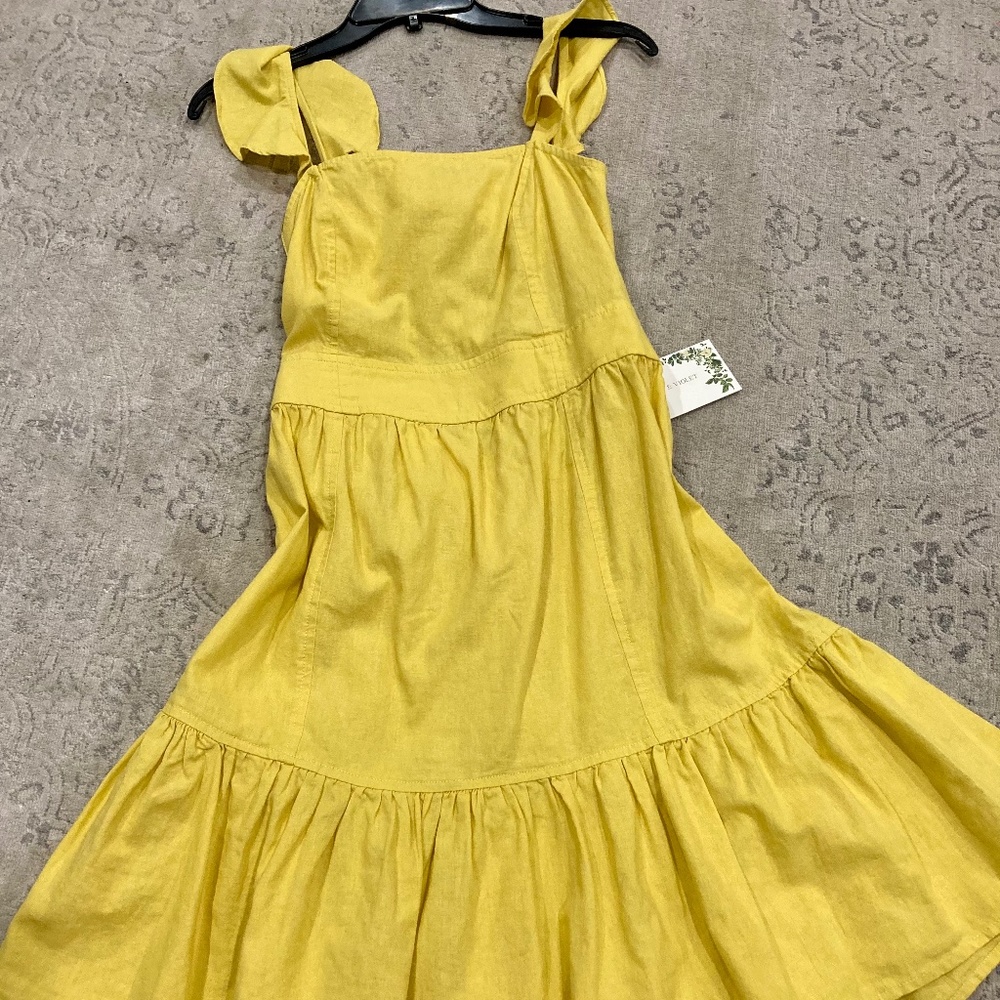 NWT Yellow linen dress